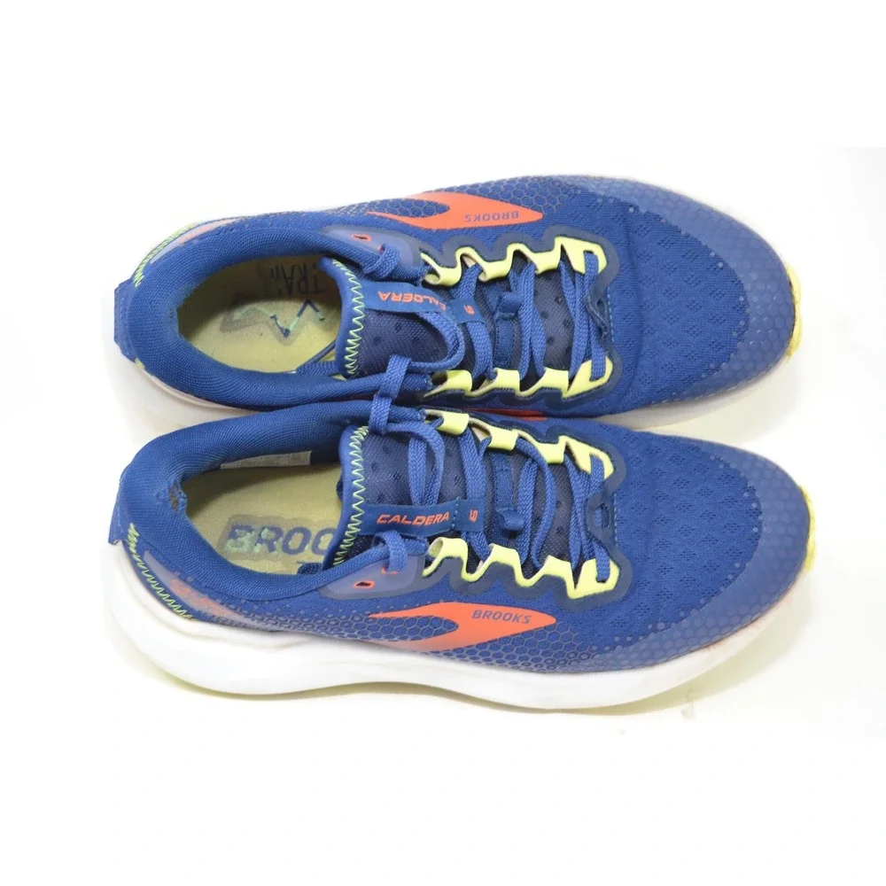 Brooks Caldera 6 Shoes Mens‎ Size 8 Blue Trail Running Sneakers Cushion Athletic